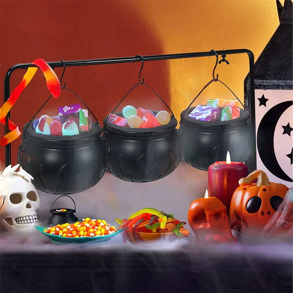 

Large Size Halloween Candy Jar Wizard Witch Cauldron Decoration Prop Irish Partie Table Centerpieces Candy Holder Trick or Treat