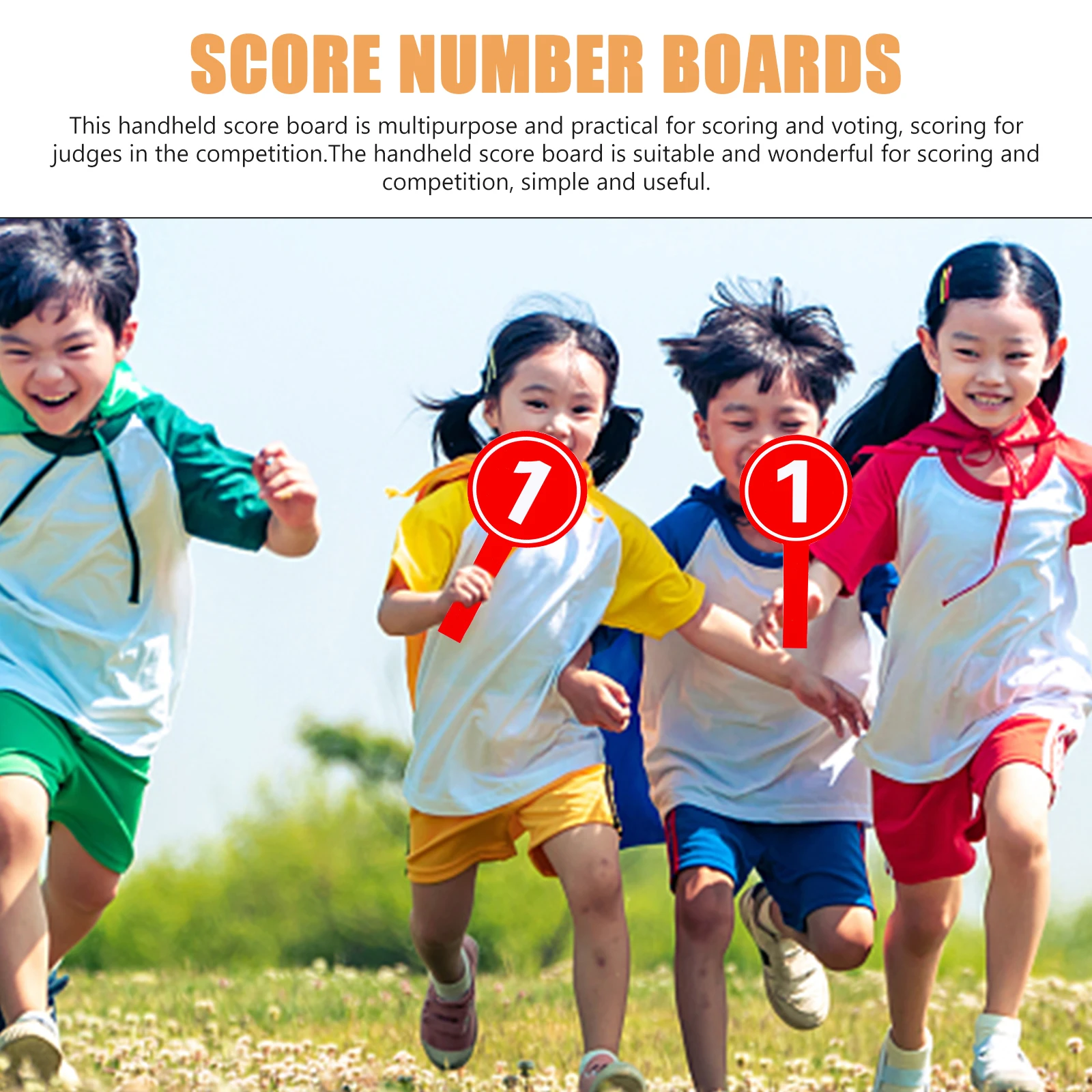 

10pcs Number Paddles Handheld Scoreboards For Voting Competition Reusable Scoring Tool Portable Multi-Use Score Board