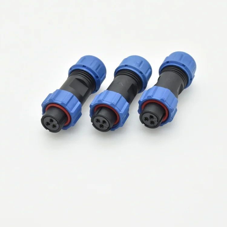 2pcs  SP1310/S3+SP1312/P3 plastic waterproof connector 3P plastic male female connector