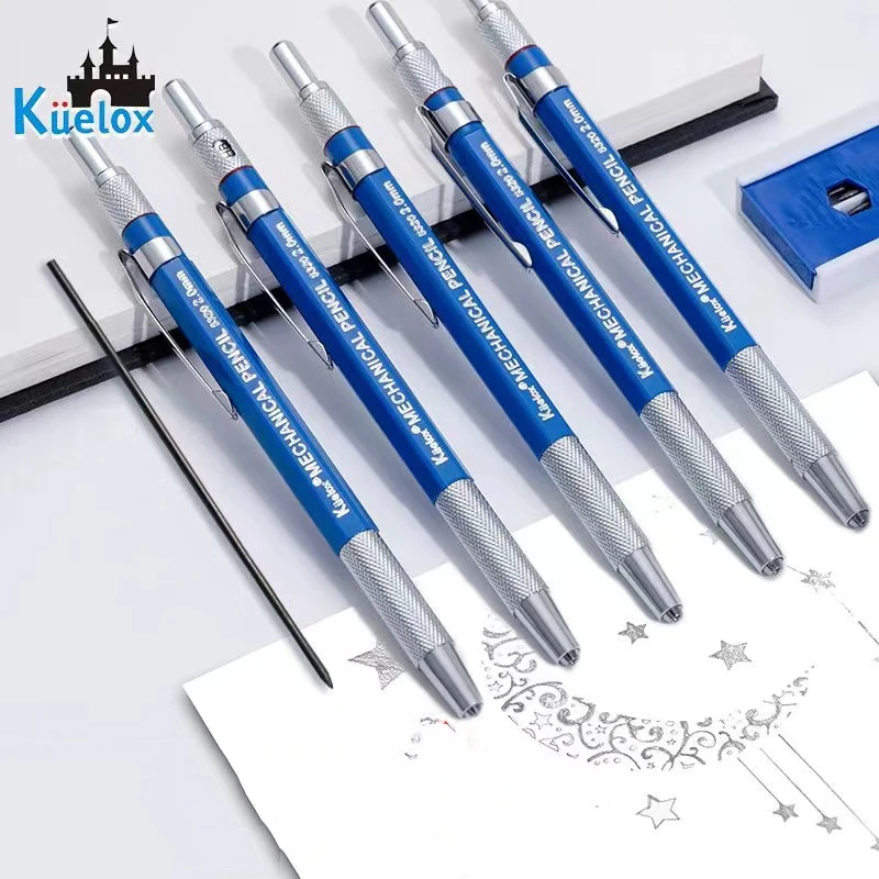 Kuelox 2.0mm Mechanical Pencil Coarse Core Design Drawing Engineering Mechanical Pen 2B HB