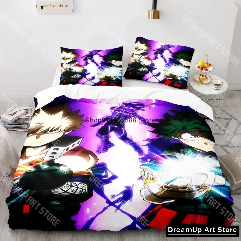 

New Anime My Hero Academy Duvet Cover Set HD Comforter Cover for Kids Bedding Sets Bedclothes Bedroom Decor