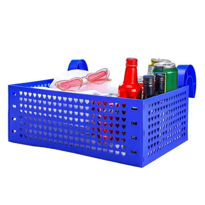 Swimming Pool Storage Poolside Holder For Pool Accessories Large Capacity Basket Storage Above Ground Pool Accessories For