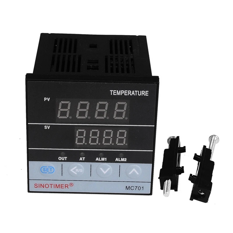 Promotion! 2X SINOTIMER MC701 Digital PID Temperature Controller Waterproof K Type PT100 Sensor Input Relay SSR Output