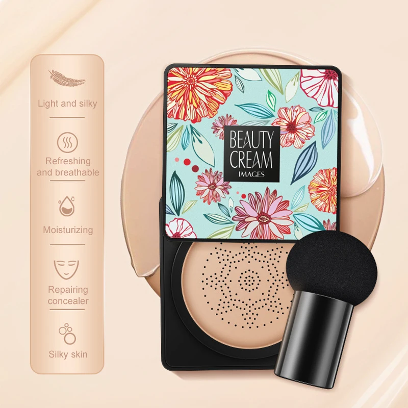 Mushroom Head Air Cushion CC Cream Natural Moisturizing Foundation Concealer Whitening Oil-control Makeup Cosmetics BB Cream