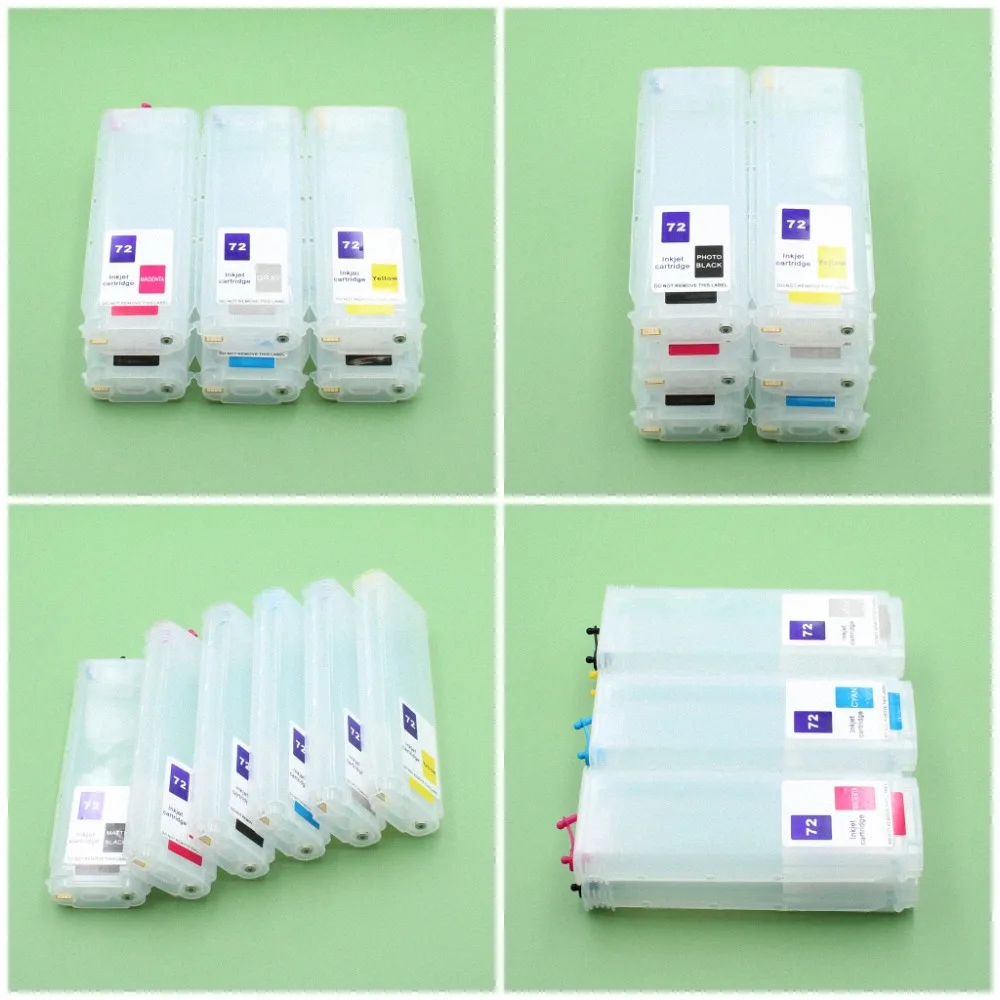 280ml Refill ink cartridge with auto reset chip for HP 72 for HP T610 T770 T790 T795 C9430A C9370A printer