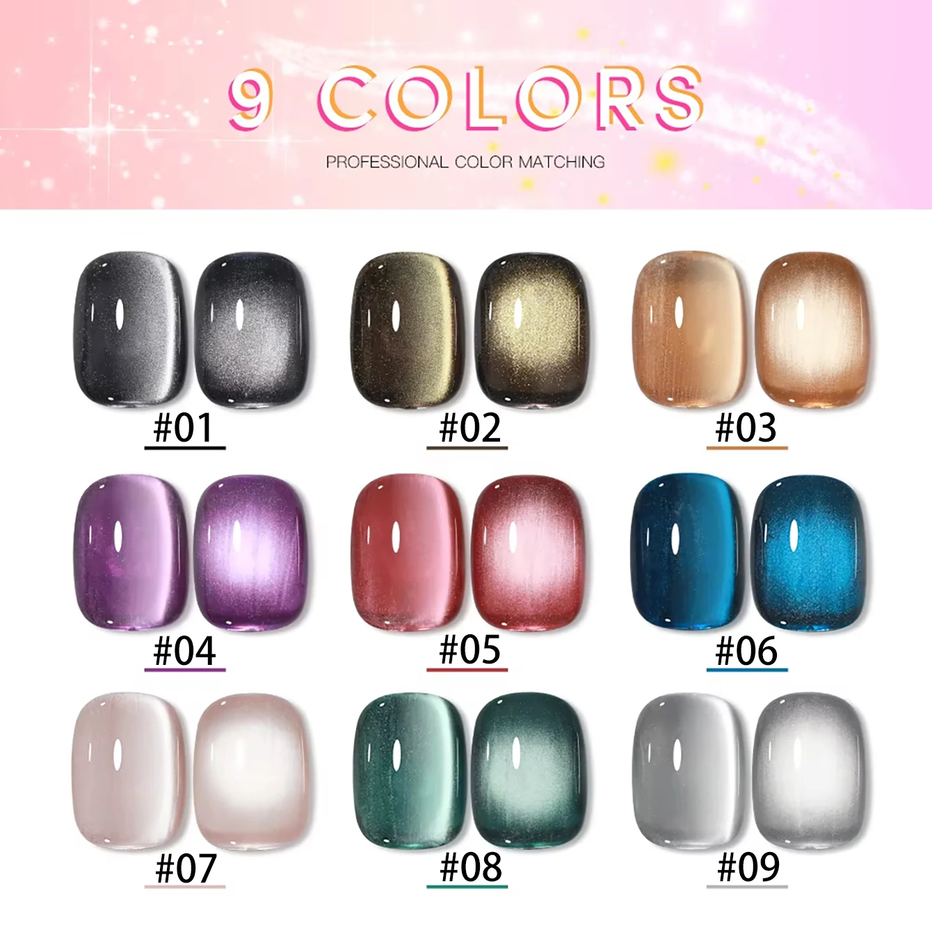 MIANEL 2026 Autumn/Winter New Arrival Skin-Brightening Versatile Maillard Caramel Brown Black Red Glass Bead Cat Eye Gel Polish