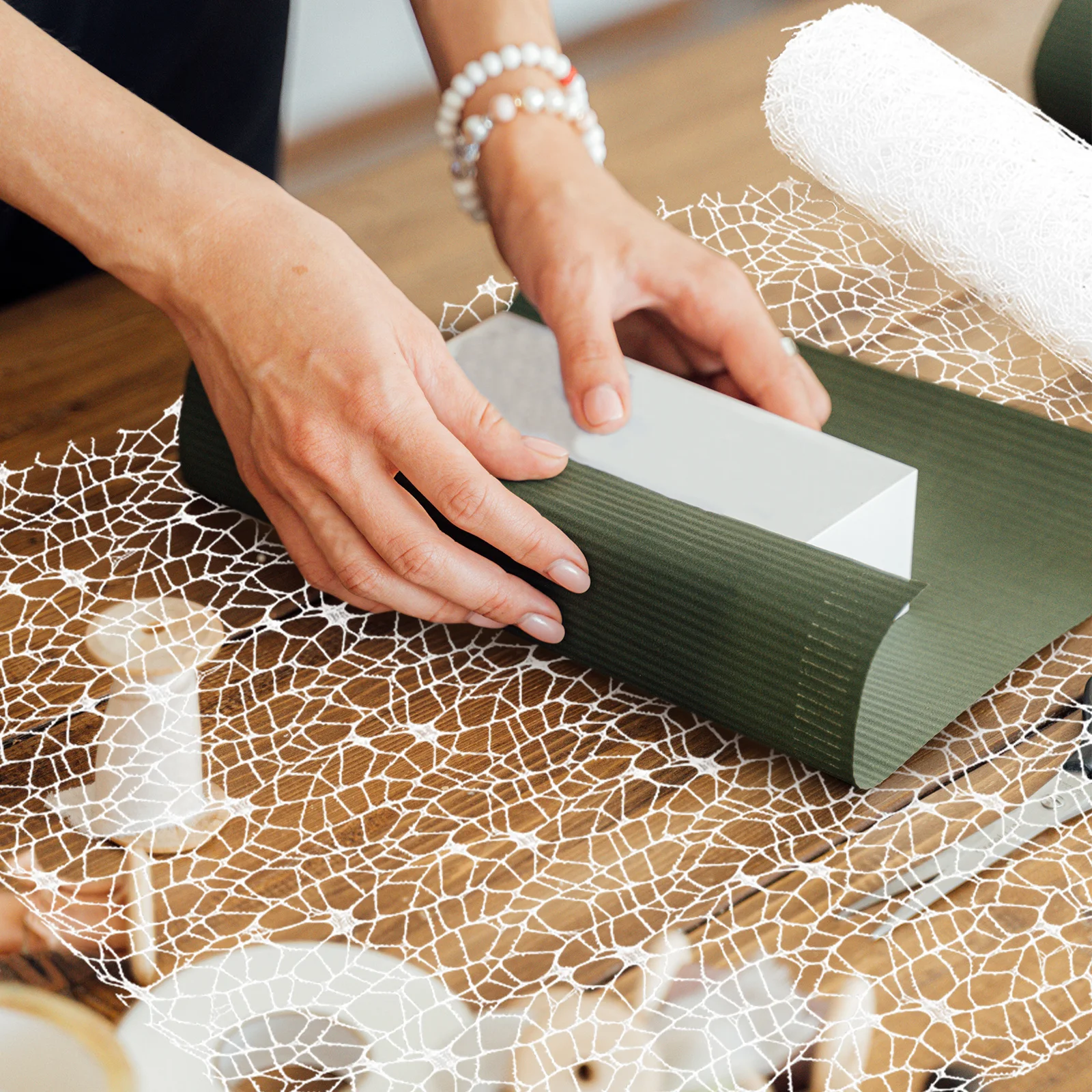 

1 Roll Net Gauze Material For Flower Bouquet Packing Diy Wrapping Mesh Gift Packaging Supply Floral Decor Craft Tape Accessory