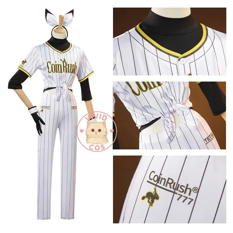 

ABC123Nikke: Goddess of Victory Blair Бейсбольная форма Ной Косплей Костюм Лицензированная игра Полный комплект Аниме Наряд CO3; F'6, C; 7.Y