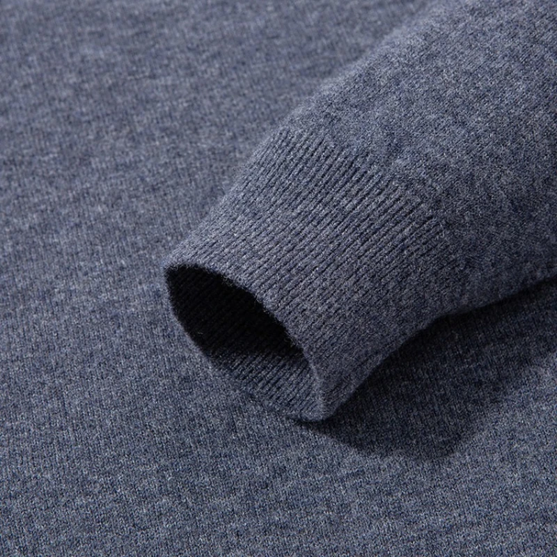 سترة صوف ميرينو أسترالية 100%، سميكة 360 جرام مضادة للبيلينغ، بلوفر ذهبي عالي الجودة بياقة بولو #4