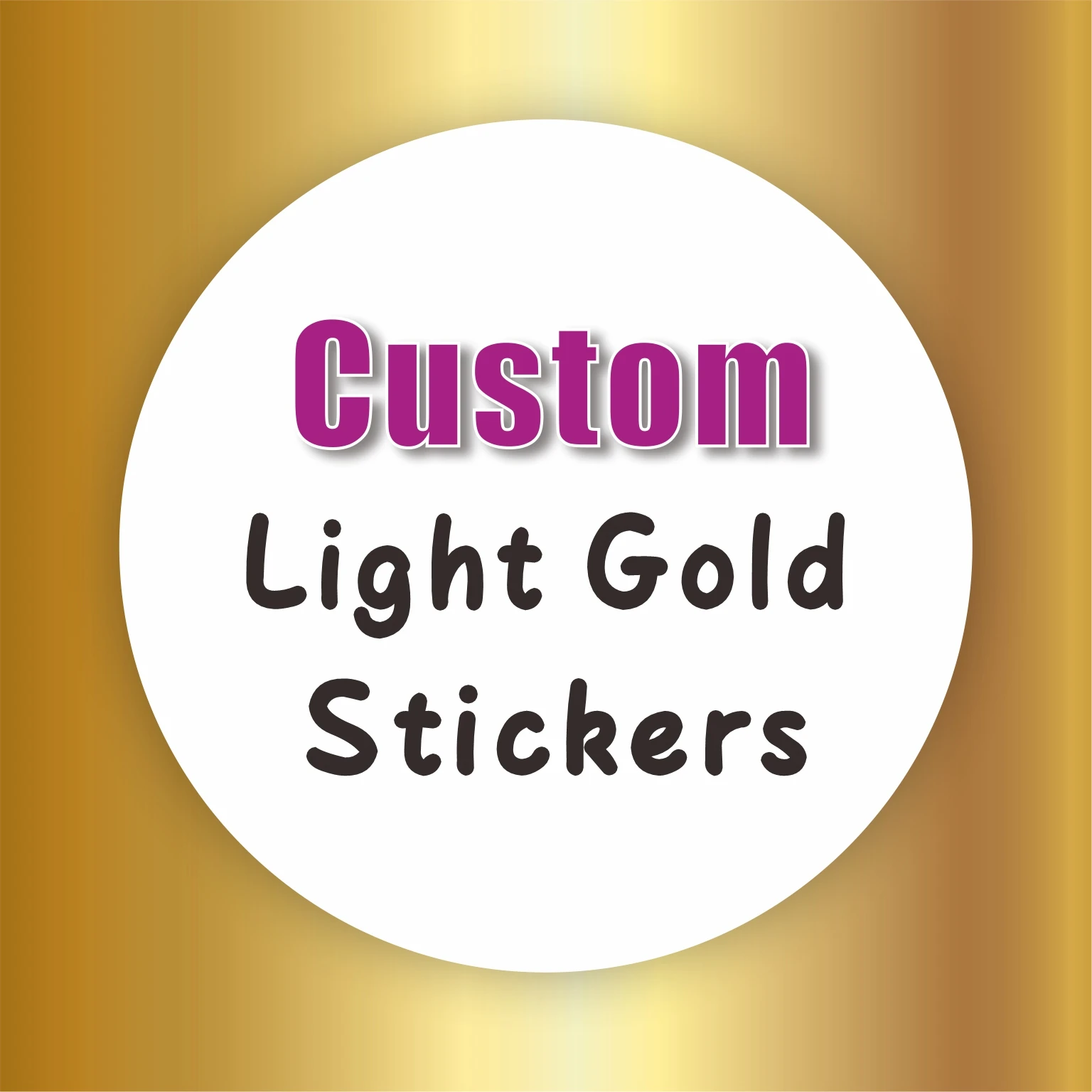 Étiquettes autocollantes dorées brillantes, logo personnalisé, autocollants pour emballage cadeau, faciles à décoller et à coller, personnalisation sur mesure