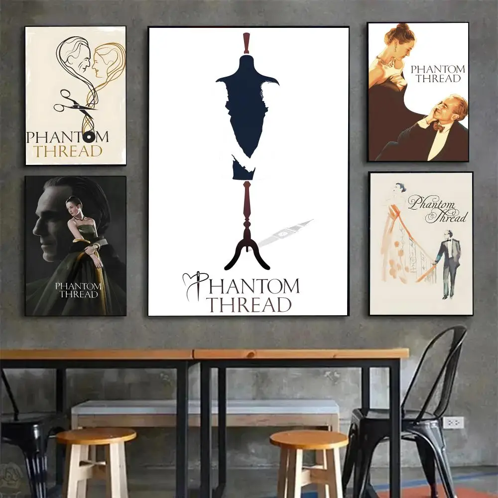 Movie Drama Phantom Thread Poster Painting Wall Art Mural for Living Room Home Decor and Gifts