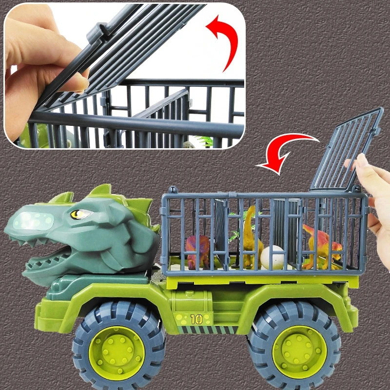 Bambini Dinosaur Car Toy Big Size Dinosaur Transport Cars for Boys Jurassic World Game Interactive Montessori Toys for Toddlers