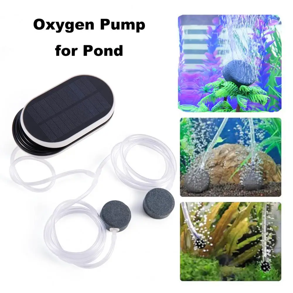 Aerator Kit for Aquarium Solar Powered Oxygen Pump for Garden Fountain Pool Aquarium Fish Tank Rechargeable Air Pump for Pond