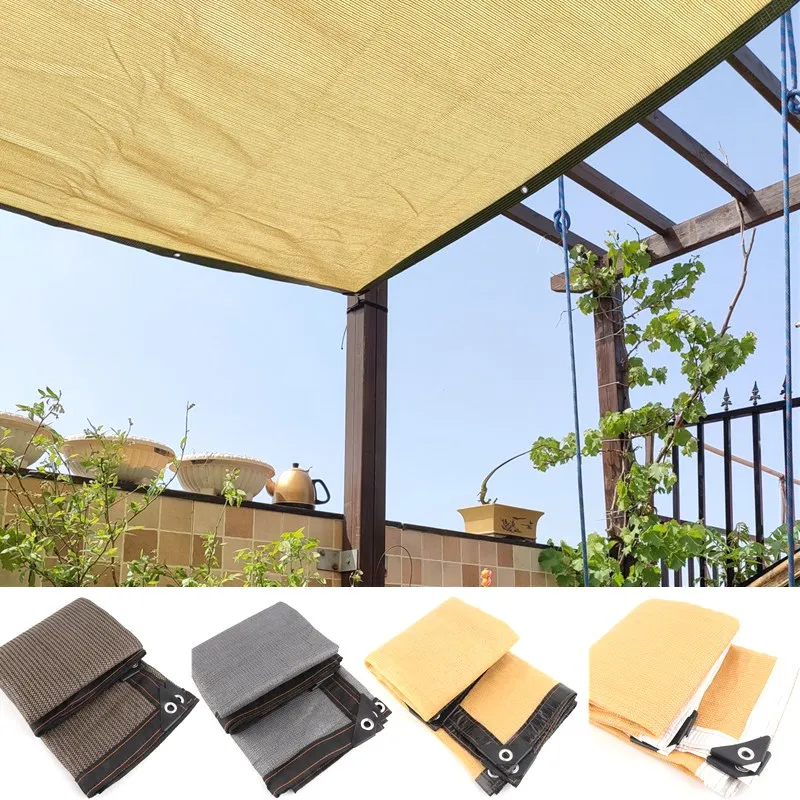 4 Colors 85% Shading Anti-UV HDPE Sunshade Net Balcony Safety Privacy Screen Garden Plants Cover Netting Sun Shade Net