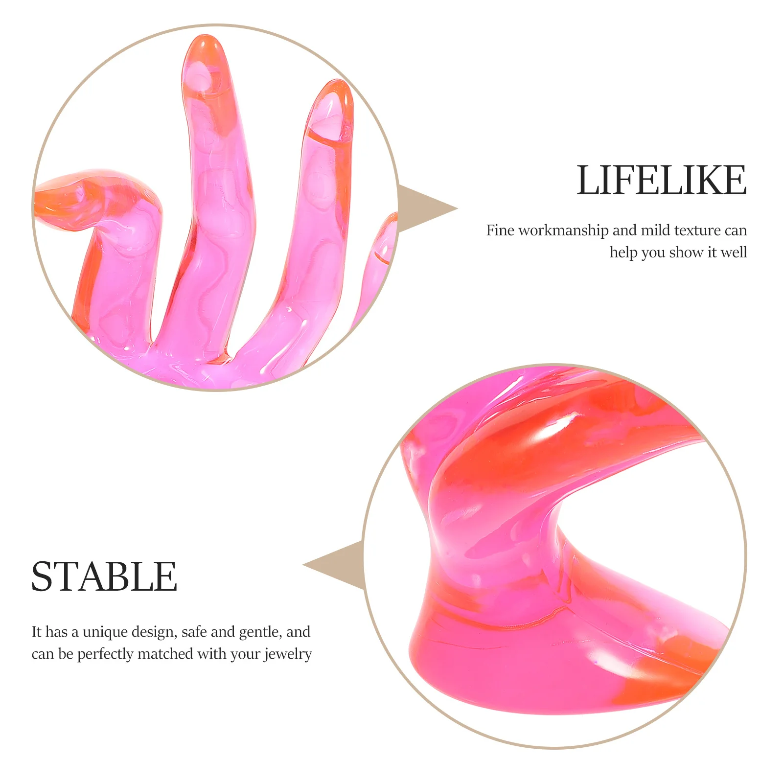 

Подставка для украшений в форме руки из смолы для колец, ожерелий, браслетов, настольная витрина, элегантное настольное украшение, компактная