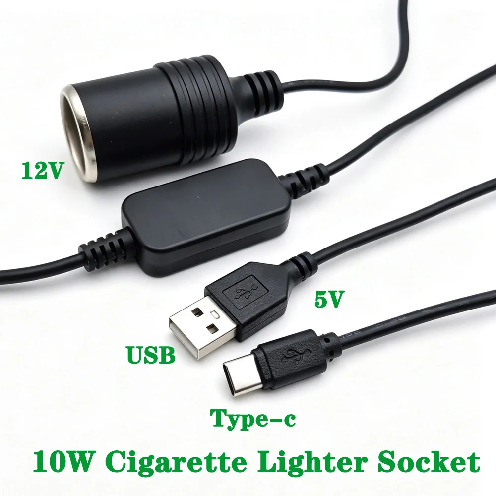 1pc 5V 1A USB To 12V Cigarette Lighter Socket USB Male to Female Cigarette Lighter Adapter Converter Car Electronics Connector