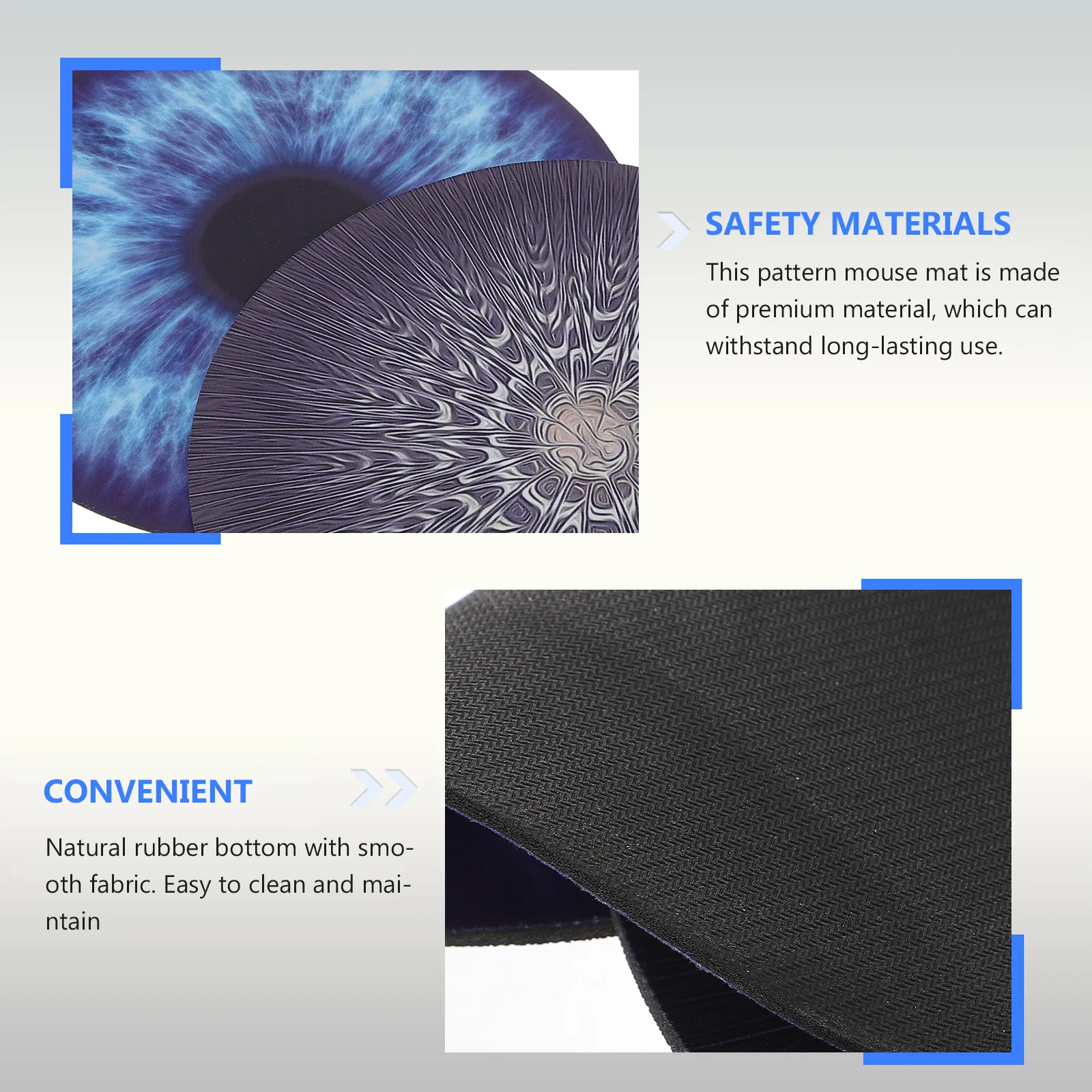 

2Pcs Creative Personalized Mouse Pad Long Lasting Use Smooth Cloth Bottom Chic Practical Computer Supply Mouse Pad