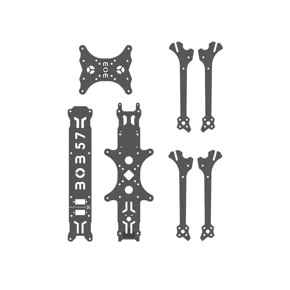 iFlight BOB57 O3 FPV Replacement Parts for 1pair CNC Side Plates/middle plate/top plate/bottom plate/1pair arms/TPU parts