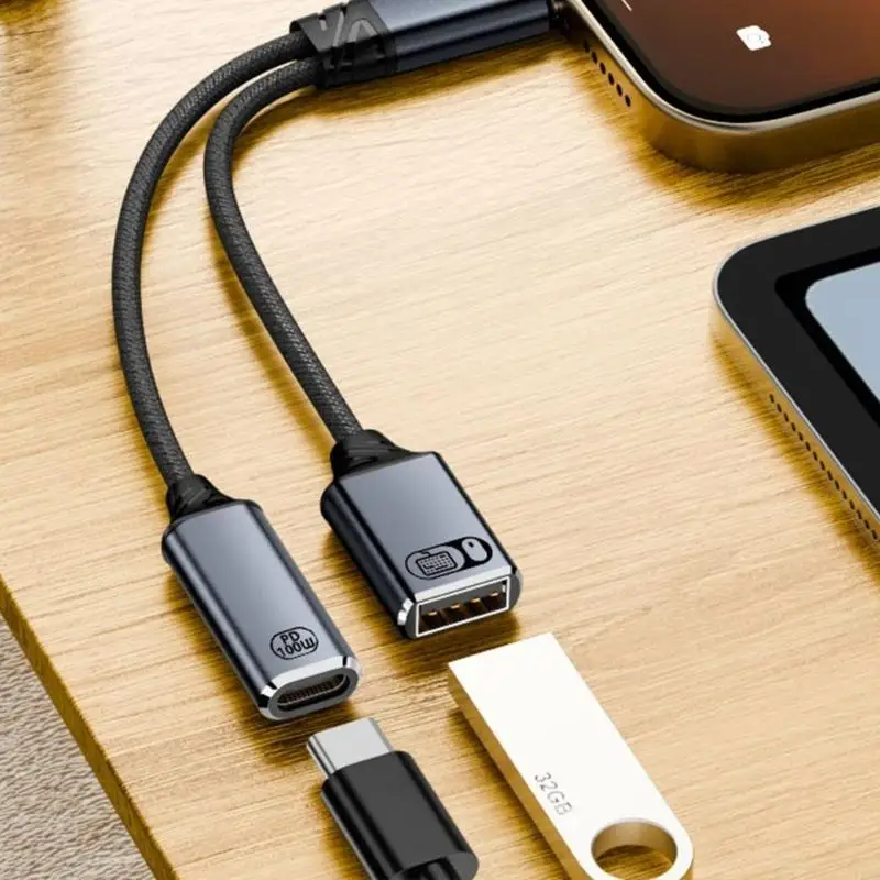 F3MA USB C SPLITTER 100W USB C ذكر لمضاعفة محول المقبس الإناث من النوع C