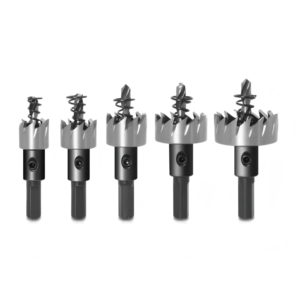 5-teiliges HSS-Lochsägen-Set für schwere Anwendungen, Bohrer-Schneidwerkzeug, Lochöffner für Metall, Edelstahl, Kunststoff, Holz