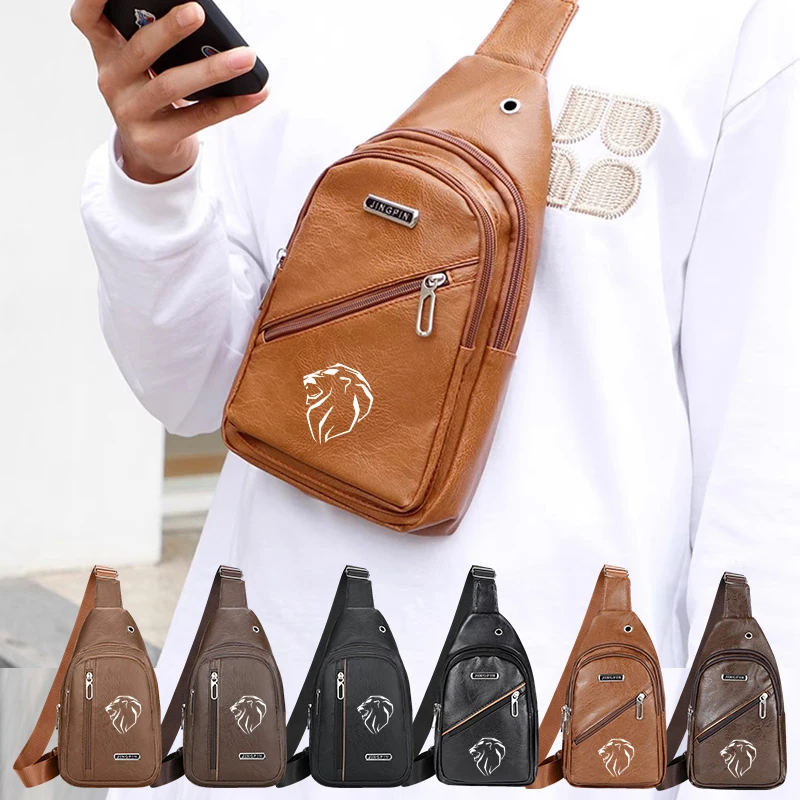 New Leisure Car Small Backpack One-shoulder Messenger Bag Chest Bag For Peugeot 307 408 207 205 206 407 107 308 4008 507 508