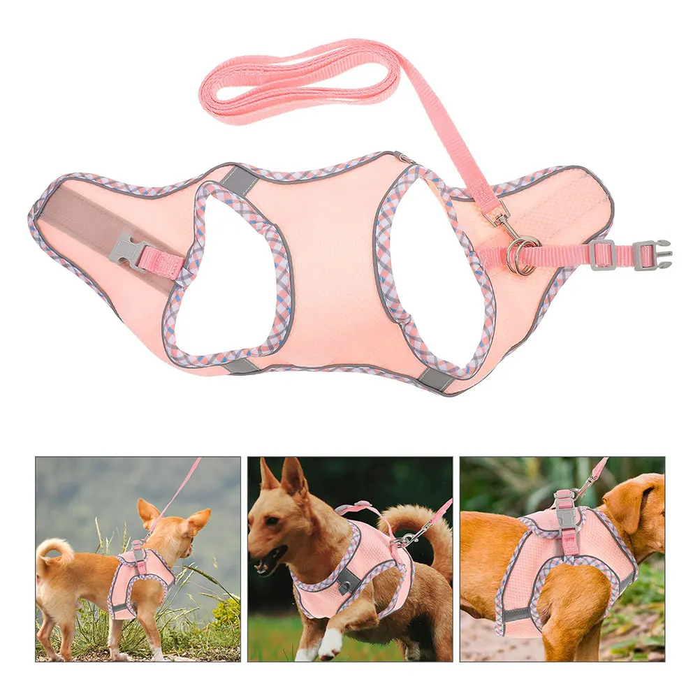 

Portable Dog Harness Vest for Large Dogs Reflective Adjustable Wear-resistant Pet Strap Accessory Dog Walking Puppy Harness