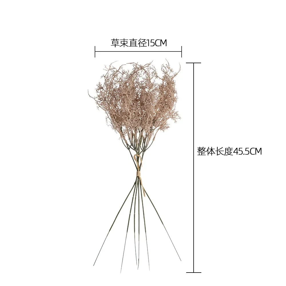 6pcs/set Artificial Wormwood Mist Accessories INS Style Artificial Flowers Home Decoration Wedding Fake Flowers