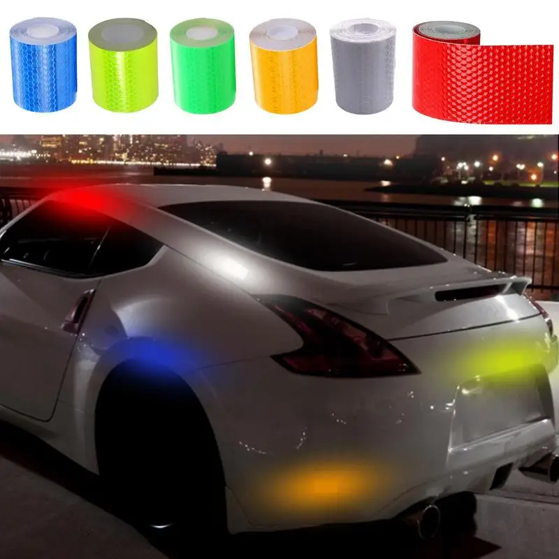 Car Bumper Reflective Stickers Safety Warning Tapes For Night Visibility  Waterproof PVC Reflector Stickers Decals For Car