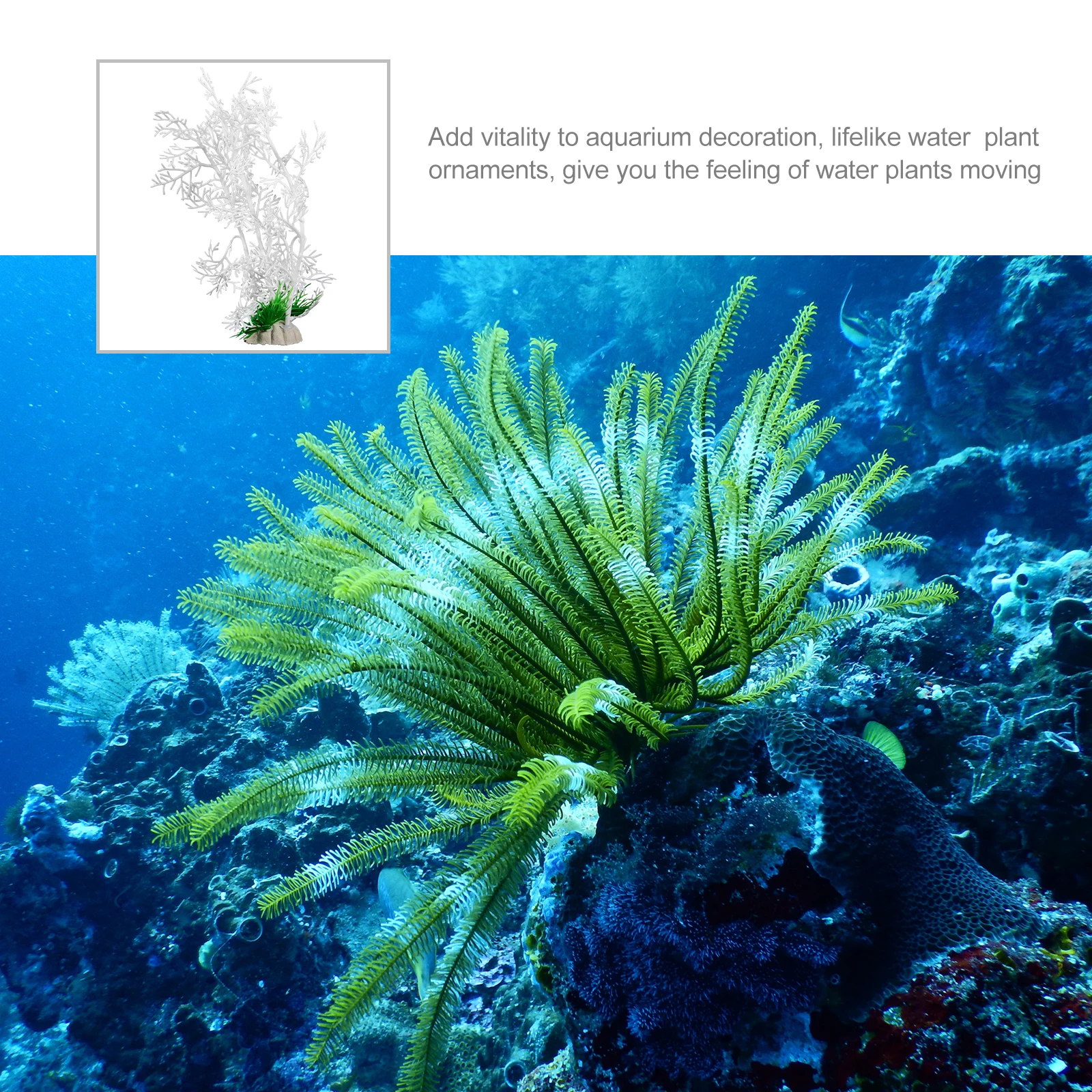 

5Pcs Plastic Aquarium Plants Artificial Water Grass Simulation Fish Tank Decoration Natural Look Aquarium Plants Realistic