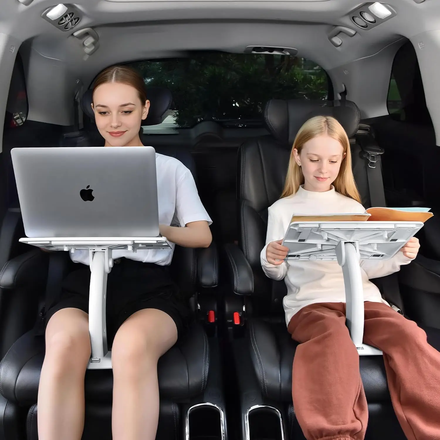 Car Lap Desk Car Seat Tray Table Adjustable Travel Tray for Kids Adults for Laptop Computer Tablet for Long Trips for Tesla BMW