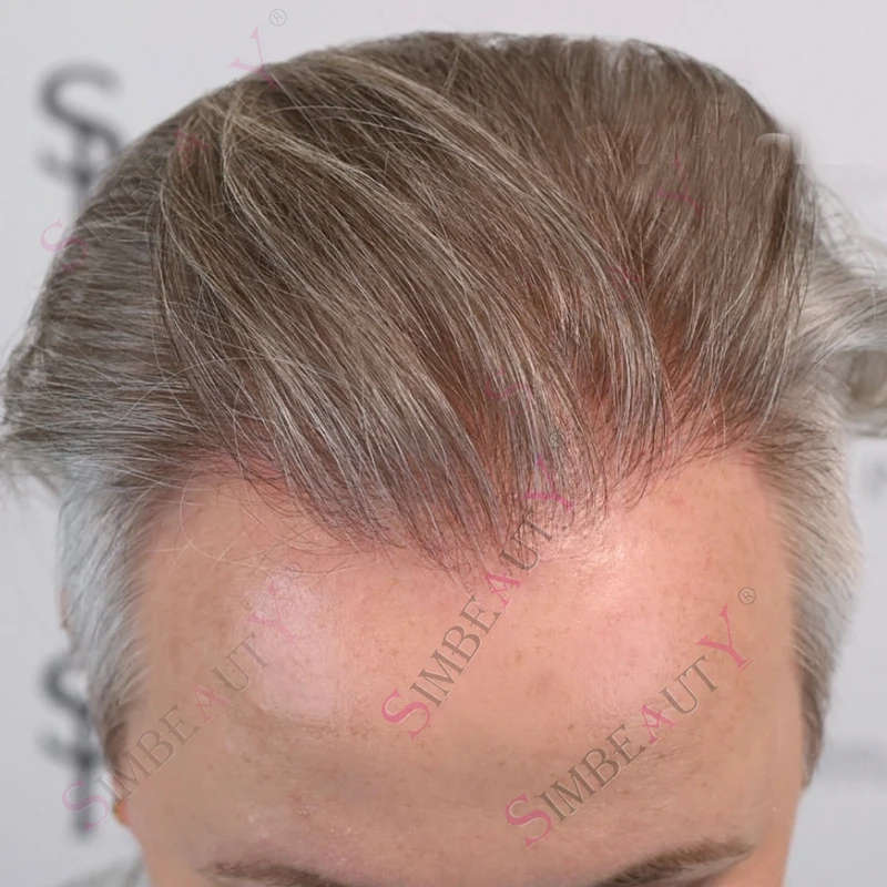 

Невидимые человеческие волосы Vloop, натуральные, плотность 80%, ультратонкие парики для стариков 0,02 мм, блондинка, коричневый, серый # 565 1B80 # 1b50 Мужской парик