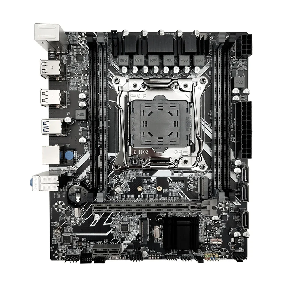 MOUGOL New X99 Gaming Motherboard USB3.0 Supports M.2 NVME SSD Dual Channel DDR4 ECC Memory LGA2011-3 for Desktop Computer Combo