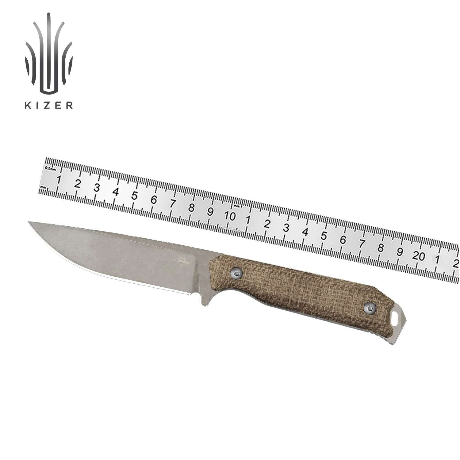 

Kizer EDC Fixed Blade Knife Begleiter Fix 1045M 3V/AEB-L Steel With Micarta/G10/Richlite Handle Outdoor Hunting Tactical Knives