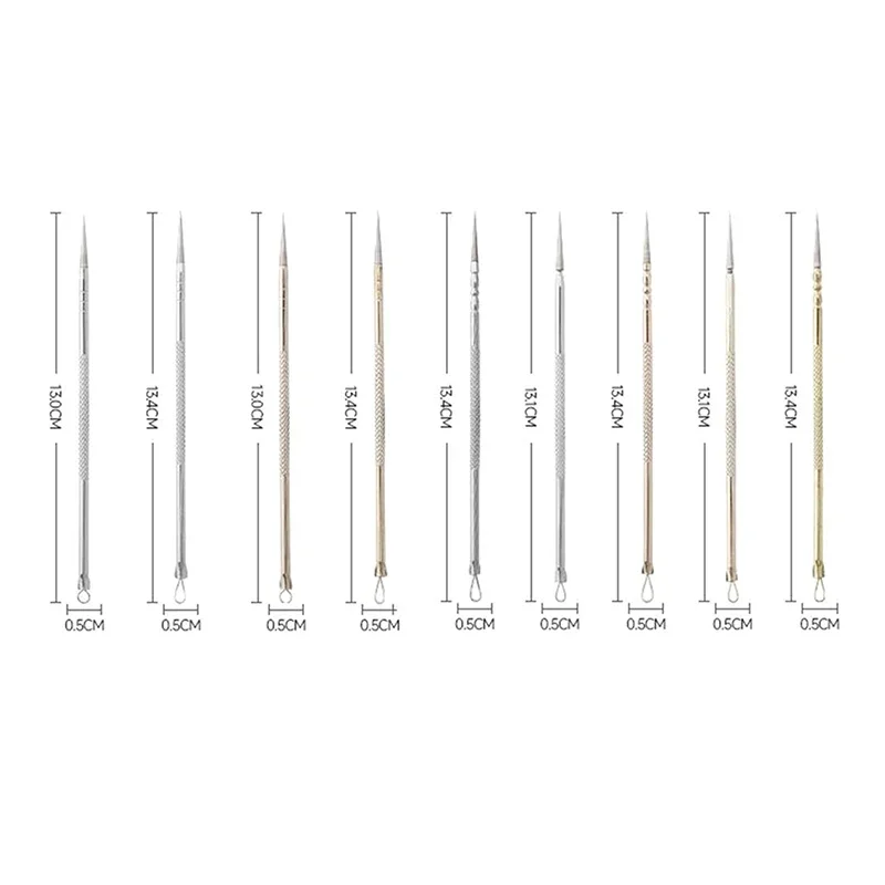 0.01mm Mee-eter Comedo Acne Puistje Smet Extractor Remover Rvs Naalden Verwijderen Gereedschap Gezicht Huidverzorging Porie Cleaner