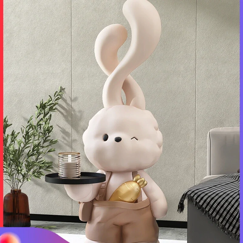 

Light luxury large floor rabbit living room decoration ornaments home accessories sofa TV cabinet mascot housewarming gift