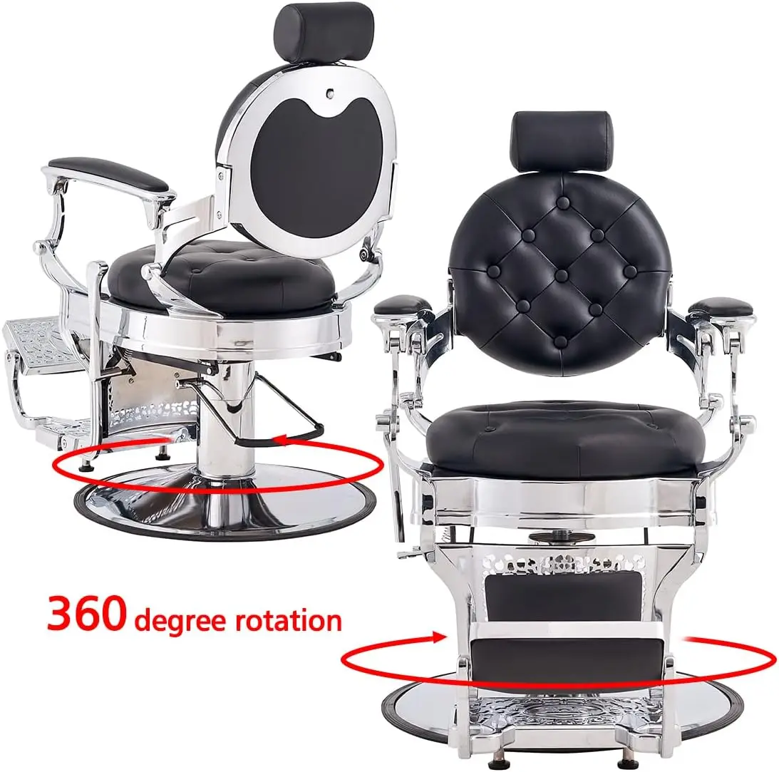 Barber Chair Salon Chair Hair Stylist, Vintage Heavy Duty 700lbs Hair Styling Chairs for Barbershop Beauty Tattoo Massage