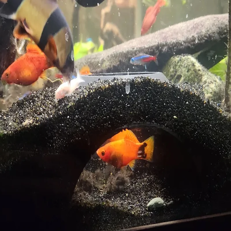 1PC Aquarium cave Fish tank underground hiding cave For Aquatic Pets To Breed, Play AndRest Fish Tank Ornaments