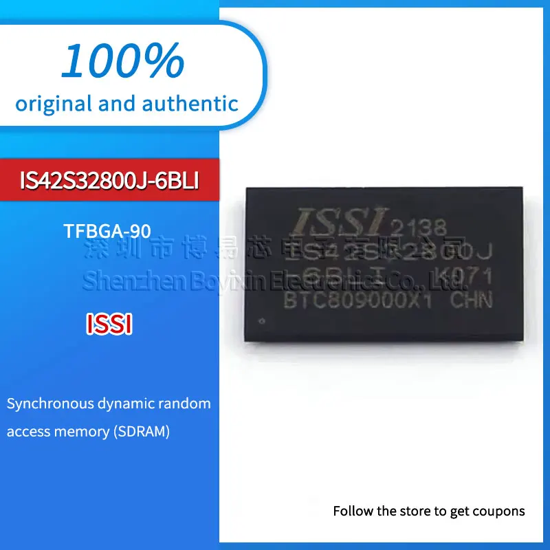 IS42S32800J-6BLI original genuine synchronous dynamic random SDRAM access memory package TFBGA-90