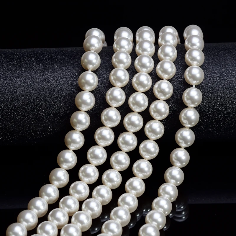 5810 Original Crystal from Austria Round Pearl With Full Drilled Hole Beading For Necklace Bracelet Jewelry DIY Make Fitting