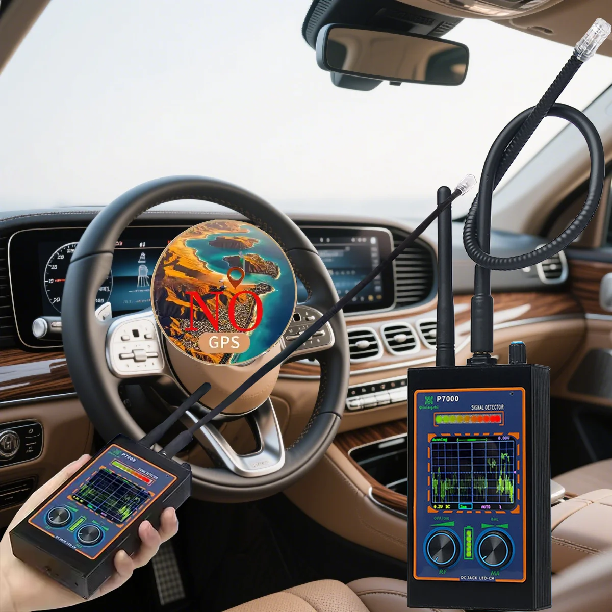 

Профессиональный комплект наблюдения для счетчика P7000, магнитный + RF + лазерный сканирующий визуальный дисплей сигнала, инструмент для проверки отеля/автомобиля