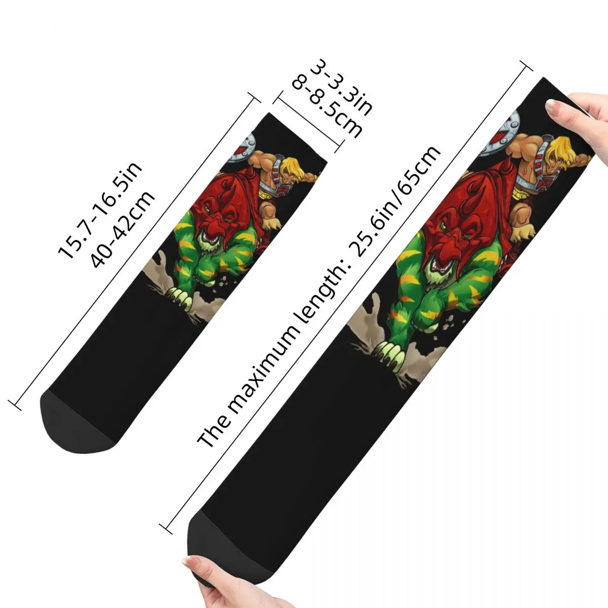 Battlecat He-Man The Master Of The Universe Socks New 3D Print Funny Harajuku calzini a tubo centrale Unisex