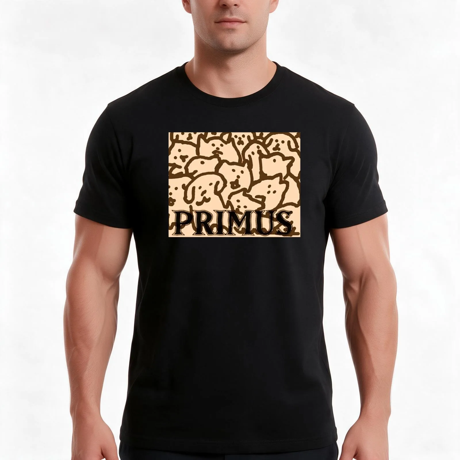 Primus Too Many Puppies 1987 Recording T-Shirt Summer Casual Cotton Tee Oversized Streetwear Tops Vintage Graphic Print