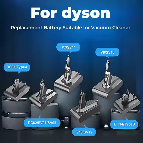 Vacuum Cleaner Rechargeable Battery for Dyson V6 V7 V8 Series SV07 SV09 SV10 DC58 DC31 DC34 Absolute Fluffy Animal Pro Bateria