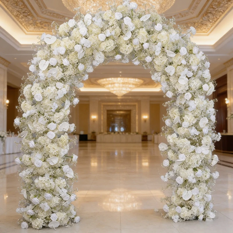 

240 см искусственная роза U-образная арка свадебное украшение вечерние предложение оконный дисплей фон цветочная композиция не выцветает