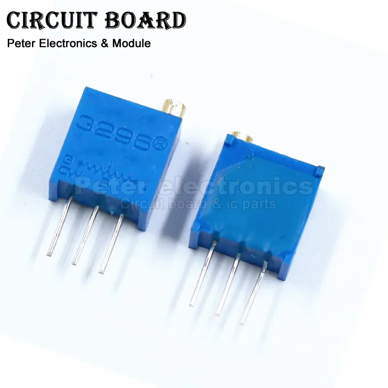 10Pcs 3296W Potentiometer Precision Adjustable Resistors Multi-Turn Trimmer 50 100 200 500 1K 2K 5K 10K 20K 50K 100K 200K 500K