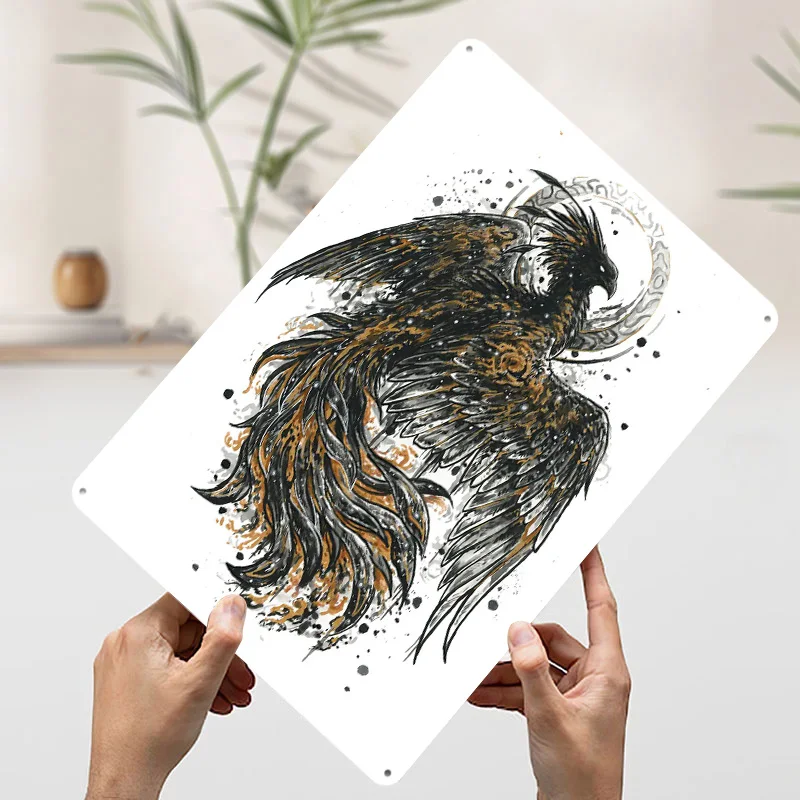 Zhuque Metal Poster Tin Signs Wall Art Bedroom Decoration Room Custom Metal Sign for Home Decoration Pictures Wall Decor Retro