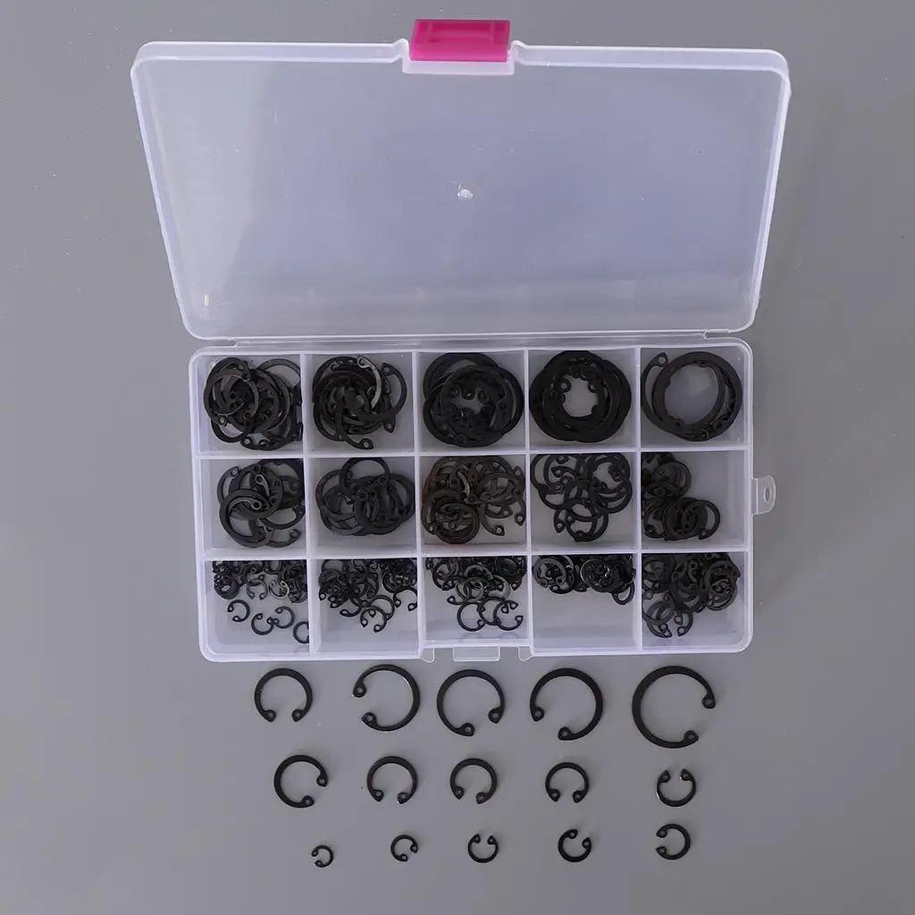 Set da 175 pezzi Anello di fissaggio esterno 15 tipi di metallo con
