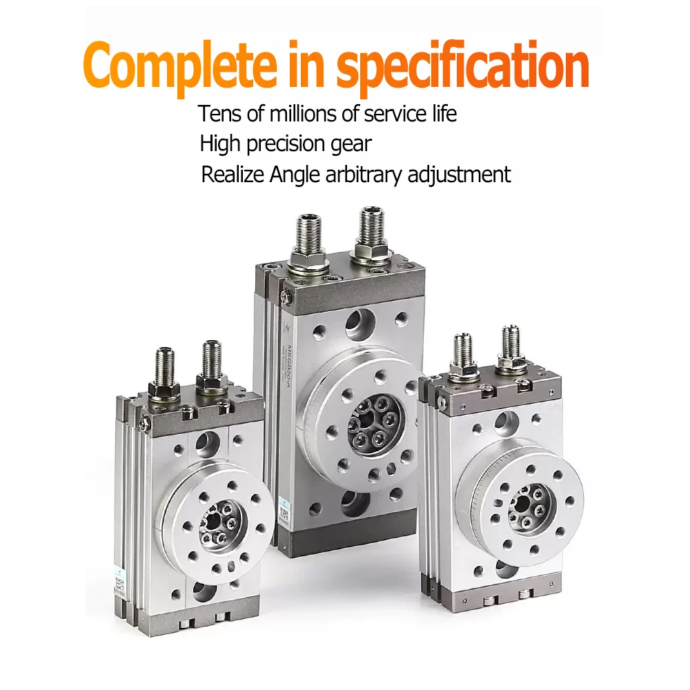 Imagem -04 - Cilindro Pneumático Giratório Ajustável Graus de 0190 ° Msqb Hrq Msqb-10a 20a 30a 50a 10r 20r 30r 50r