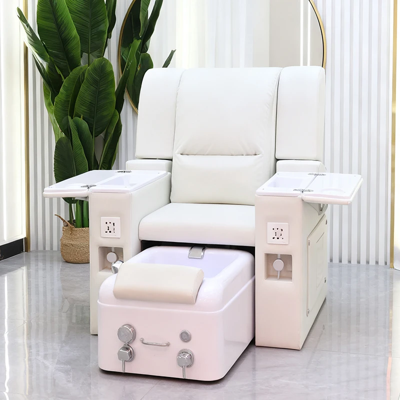 eh-Modern Nail Salon Furniture Foot Manicure Spa Chair Luxury Electric Reclining Massage Pedicure Spa Chair with Hand Sink@