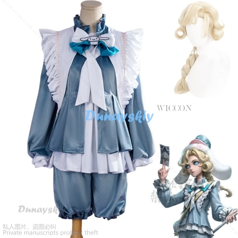 Identidade de Jogo V Fato Cosplay para Homem e Mulher, José, Ex-Conde, Fotógrafo, Azul, Adorável, Lolita, Conjunto Kawaii